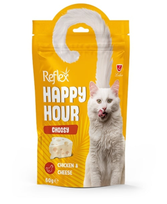 Reflex Happy Hour Choosy Chicken & Cheese Ласощі з куркою та сиром для вибагливих котів