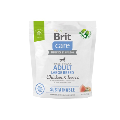 Brit Care Dog Sustainable Adult Large Breed Сухий корм для собак великих порід з куркою та комахами