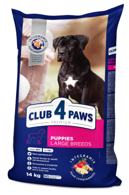 Club 4 Paws Puppies Large Breeds - сухий корм для цуценят великих порід з куркою