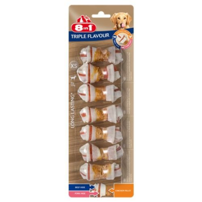 8in1 Triple Flavour - кістки жувальні для собак