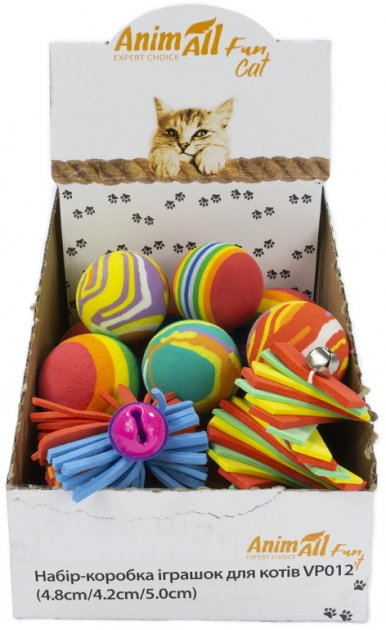 AnimAll Fun Cat Набір-коробка іграшок для котів, 18 шт