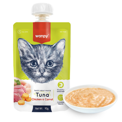 Wanpy Tuna, Chicken & Carrot Крем-суп з тунцем, куркою та морквою для котів