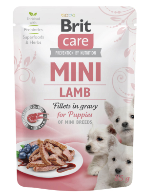 Brit Care Mini Puppy Lamb - вологий корм для цуценят малих порід з ягням в соусі