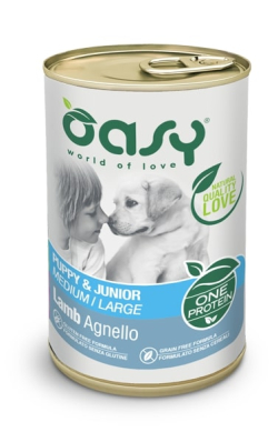 OASY OAP Puppy & Junior Medium/Large Вологий корм з ягням для цуценят середніх та великих порід собак віком до 18 місяців