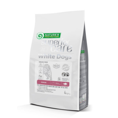 Nature's Protection Superior Care White Dogs Grain Free White Fish Junior All Sizes Сухий беззерновий корм з білою рибою для зростаючих собак усіх розмірів з білою шерстю