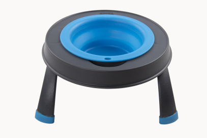 Dexas Single Elevated Feeder Миска одинарна на складній підставці 360 мл, блакитна