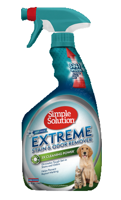SIMPLE SOLUTION Stain & Odor Remover Spring Breeze Scent - засіб для нейтралізації запахів і видалення плям, з про-бактеріями й ензимами