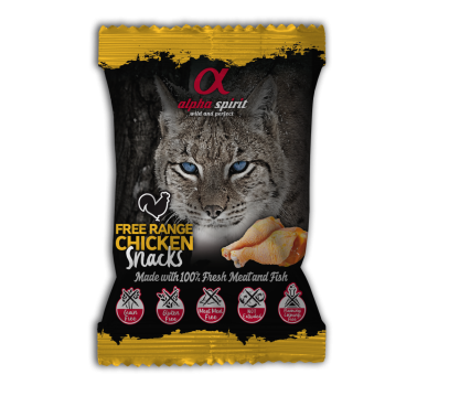 Alpha Spirit Free Range Chicken Snacks for Cat Напіввологі ласощі для котів з курятини