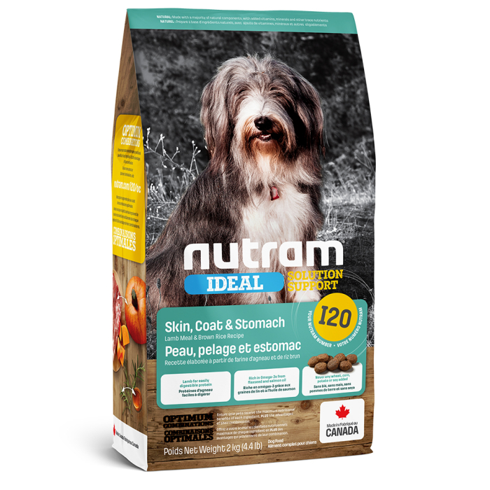 Nutram I20 Ideal Solution Support Sensitive Skin, Coat & Stomach Dog - сухий корм для дорослих собак з проблемами шлунка, шкіри та шерсті