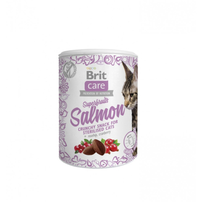 Brit Care Cat Snack Superfruits Salmon Ласощі з лососем для котів