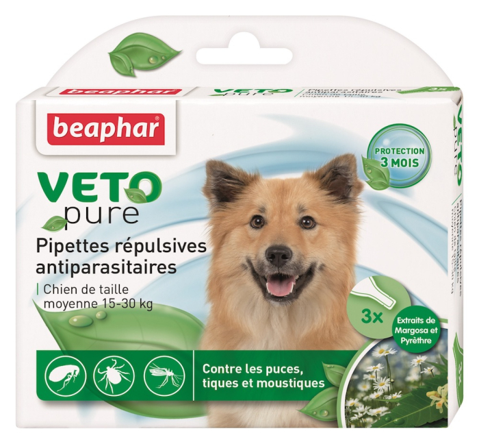 Beaphar Bio Spot On Veto pure Краплі від бліх, кліщів та комарів для собак середніх порід