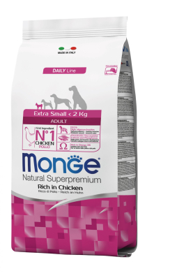 Monge Extra Small Adult - сухий корм для дорослих собак мініатюрних порід з куркою і рисом