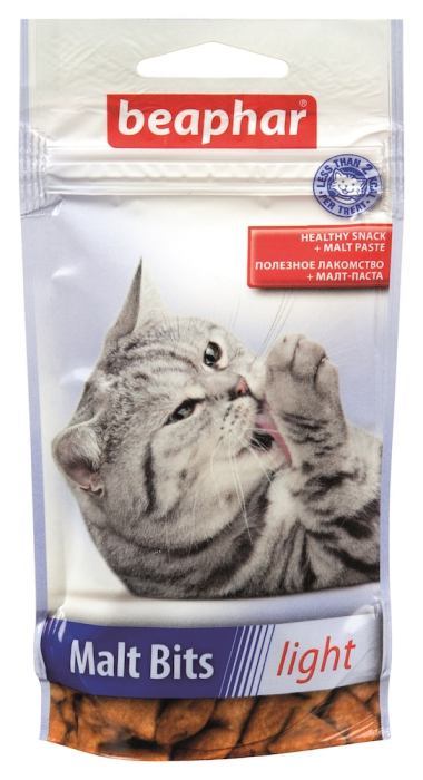 Beaphar Malt Bits Light Подушечки для виведення шерсті зі шлунку кота
