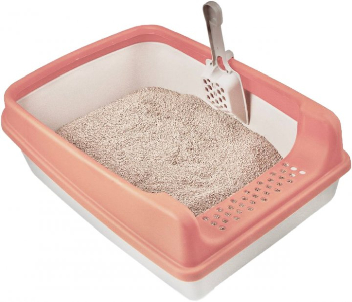 Gattino Туалет для кішок  з помаранчевою рамкою та лопаткою