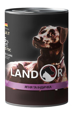 Landor Dog Adult All Breed Lamb & Turkey Вологий корм із м'ясом ягняти та індички для собак