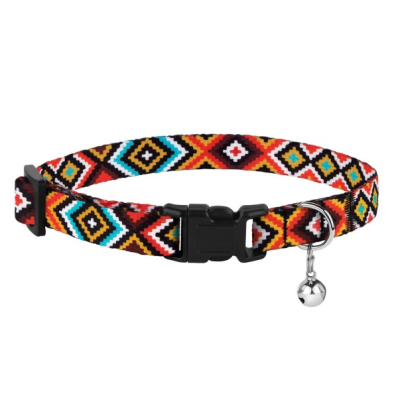 Bronzedog Urban Нейлоновий нашийник "Гуцульський" для котів, помаранчевий