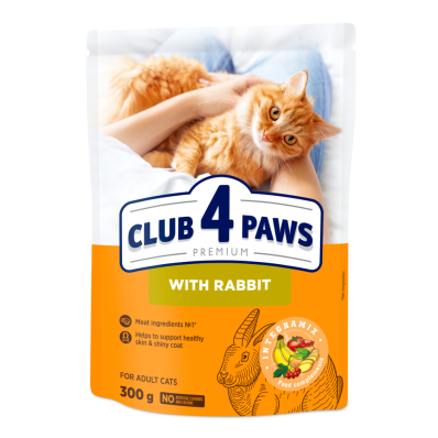 Club 4 Paws Premium Adult Cats Rabbit - сухой полнорационный корм для взрослых кошек с кроликом (от 12 месяцев)