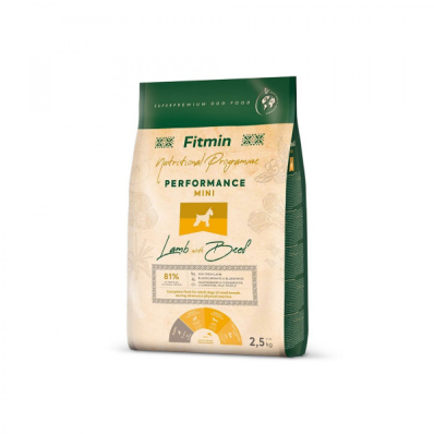 Fitmin Dog Mini Performance Lamb & Beef Сухий корм з ягням та яловичиною для дорослих собак дрібних порід при підвищеному навантаженні