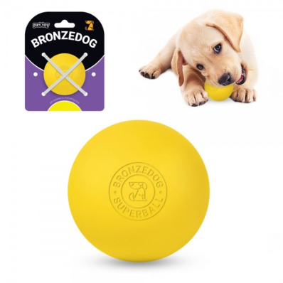 Bronzedog Superball Іграшка м'яч для собак, жовтий