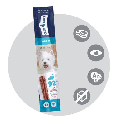 Club 4 Paws Premium Sensitive М'ясна паличка з лососем для собак з чутливим травленням