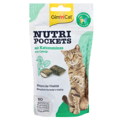 GimCat Nutri Pockets Catnip & Multi-Vitamin - Подушечки з котячою м'ятою та вітамінами для котів
