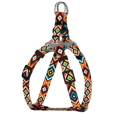 Bronzedog Urban Шлея для собак дрібних порід та котів "Гуцульська", помаранчева