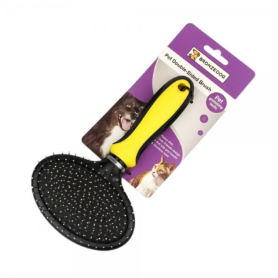 Bronzedog Pet Double-Sided Brush Двостороння овальна масажна щітка
