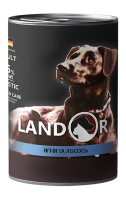 Landor Dog Adult All Breed Lamb & Salmon Вологий корм із м'ясом ягняти та лосося для собак