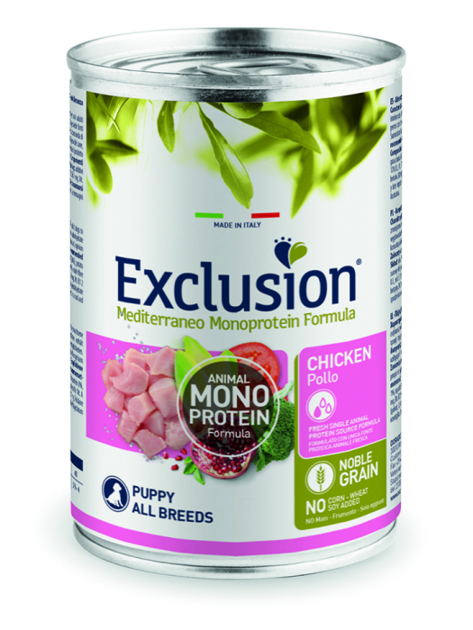 Exclusion Noble Grain Puppy Chicken All Breeds - консервований корм з куркою для цуценят усіх порід