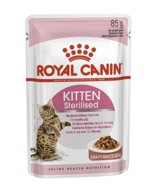 Royal Canin Kitten Sterilised Gravy - вологий корм для стерилізованих кошенят в соусі (від 6 до 12 місяців)