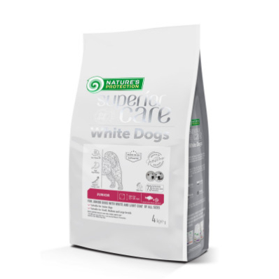 Nature's Protection Superior Care White Dogs White Fish Junior All Sizes Сухий корм з білою рибою для зростаючих собак усіх розмірів з білою шерстю