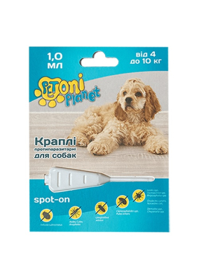 Petoni Planet Краплі протипаразитарні 3-х компонентні для собак (4 - 10 кг)