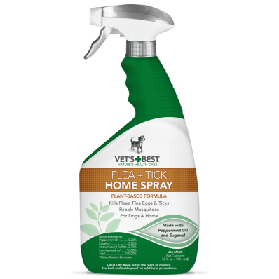 VET'S BEST Flea + Tick Home Spray - домашній спрей від бліх, кліщів і москітів для собак