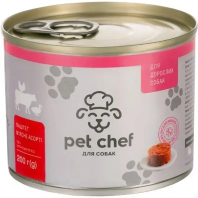 Pet Chef Паштет для дорослих собак, м'ясне асорті