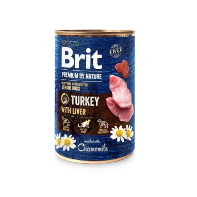 Brit Premium by Nature Turkey with Liver М'ясний паштет з печінкою для собак
