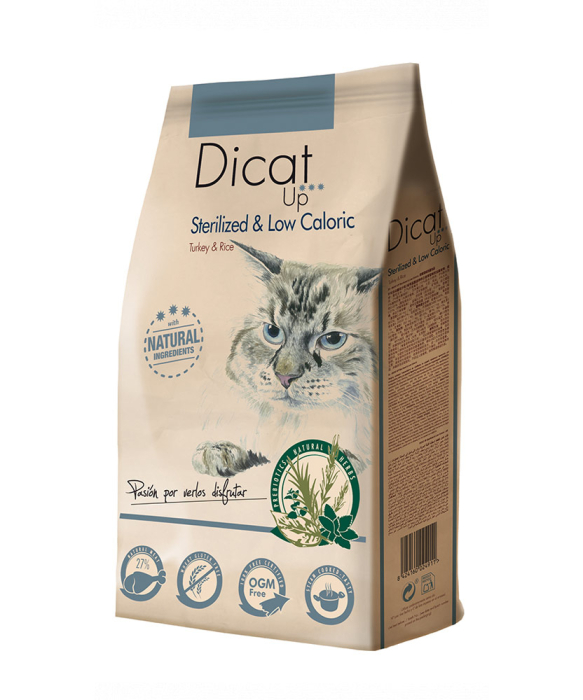 Dibaq Dicat Up Sterilized & Low Caloric Сухой корм для стерилизованных кошек и кошек с низким уровнем активности или склонностью к полноте.