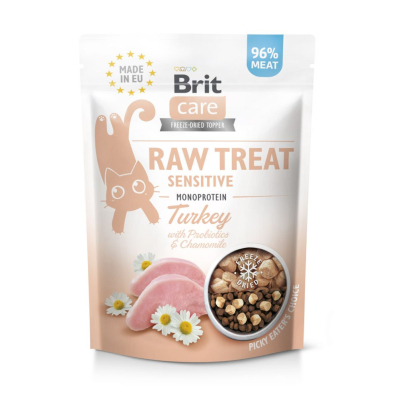 Brit Care Raw Treat Sensitive Freeze-dried Ласощі для котів з індичкою