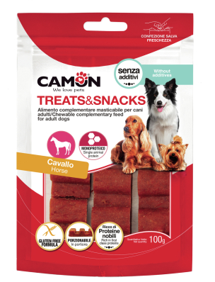 Camon Ласощі для собак батончик порційний з кониною