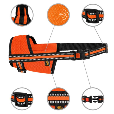 Bronzedog Mesh Універсальний намордник для собак, помаранчевий