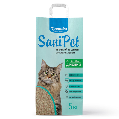 Sani Pet Бентонітовий наповнювач для котячого туалету, дрібна гранула