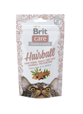 Brit Care Cat Snack Hairball - функціональні ласощі з качкою для котів