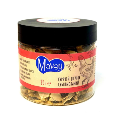 Mavsy Ласощі для собак та котів з сублімованим курячим шлунком