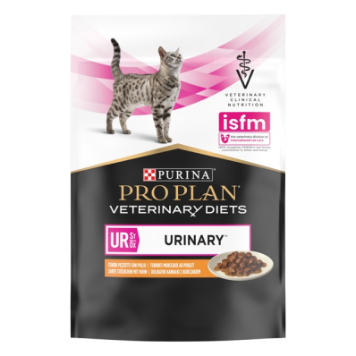 Pro Plan Veterinary Diets UR Urinary Кусочки в подливке с курицей для кошек