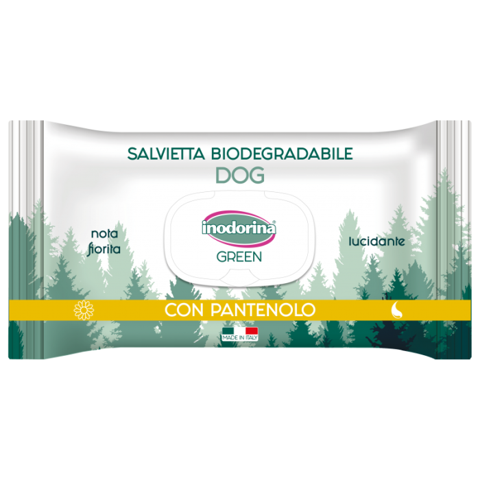 Inodorina Green Lucidante Біорозкладні серветки для собак з пантенолом
