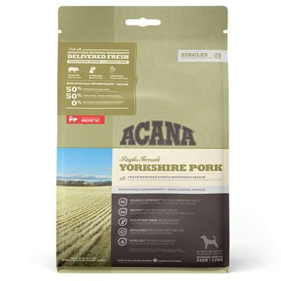 ACANA SINGLES Yorkshire Pork - сухий корм для собак з чутливим травленням і/або схильних до алергії
