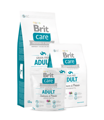 Brit Care Grain-free Adult Salmon & Potato - беззерновой сухий корм для собак малих і середніх порід