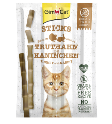 GimCat Sticks Grain-free turkey - ласощі для котів