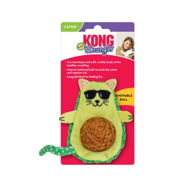 KONG Wrangler AvoCATo Іграшка для котів, з клубочком