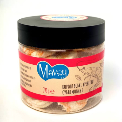 Mavsy Ласощі для собак та котів з сублімованими королівськими креветками