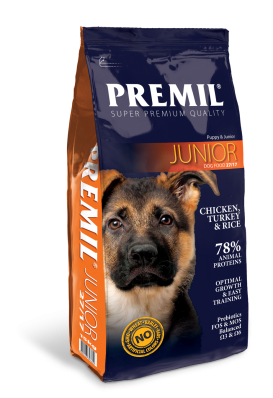 Premil Junior Сухий корм для цуценят з м'ясом курки та індички, рису